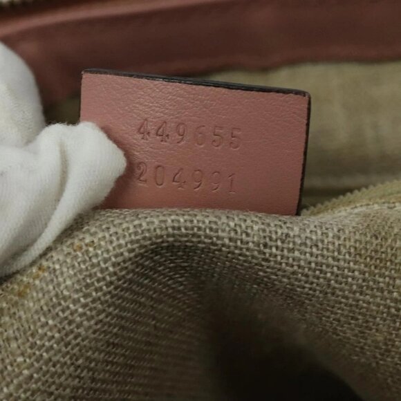 GUCCI Micro GG Canvas Micro Guccissima Bag Leather Outlet 449655 Auth 137915 - Picture 13 of 16